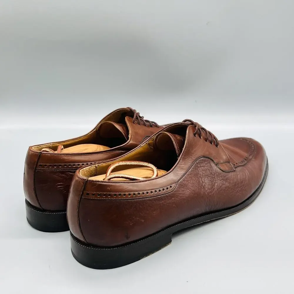 Mezlan Shoes Mens 12 Brown Leather Hudson Wingtip Derby Oxford Dress Brogue